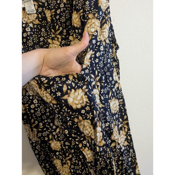Betsey Lauren Vintage black and gold buttoned floral romper size 1X‎ - Picture 4 of 9